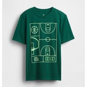 Gap Kids Boys Graphic T Shirt Size XXL 100% Organic Cotton Basketball